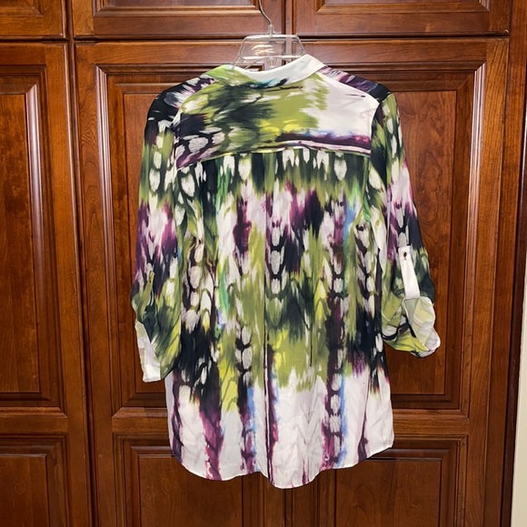 NWT Mossimo 3/4 sleeve tie dye blouse Size M - Picture 3 of 3